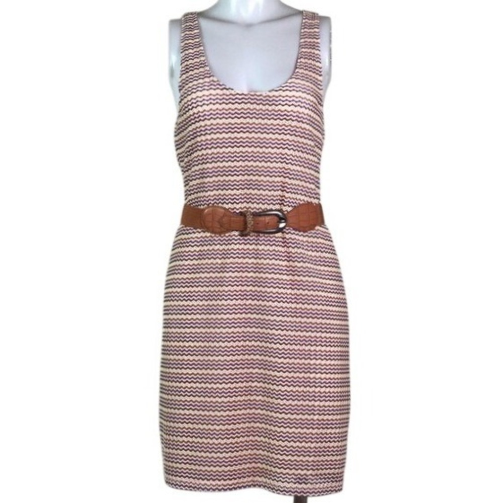 SANCTUARY PURPLE PINK KNIT BELTED TANK DRESS size Medium‎